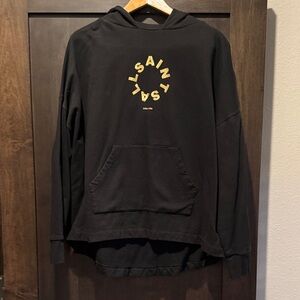 All Saints Black Hoodie with Gold Logo